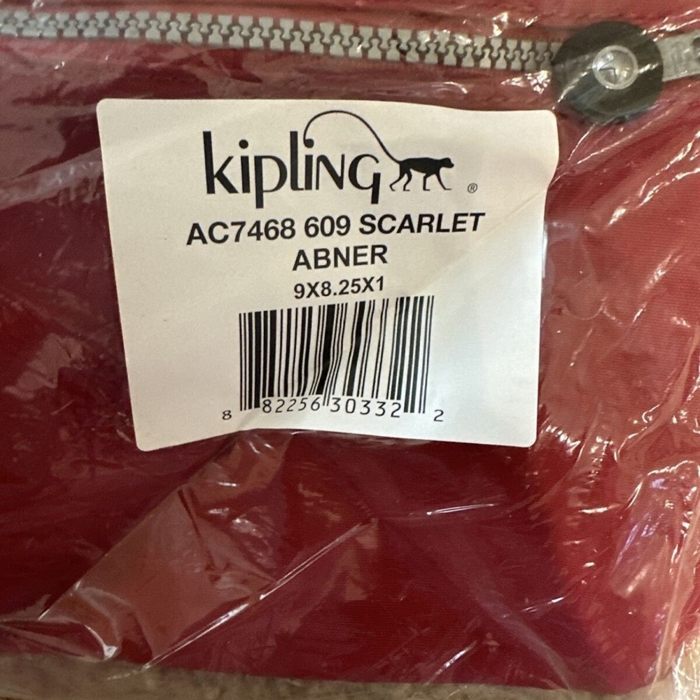 New KIPLING Abner Crossbody Bag Purse $54 Scarlet Color - Picture 3 of 4
